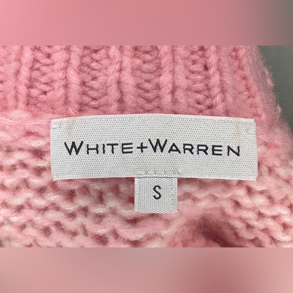 White + Warren Size S Cashmere/Wool-Silk Blend Colorful Striped Women's Sweater - Picture 10 of 11